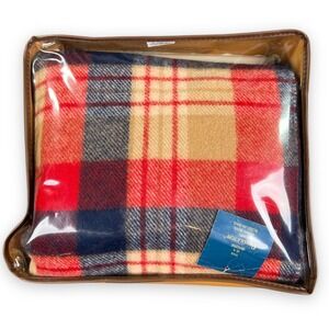 VTG Pendleton Robe Bag 52x70 Highland Wool Padded Seat Cushion Stadium Blanket